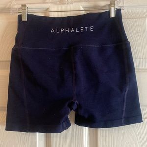 Navy blue Alphalete compression shorts